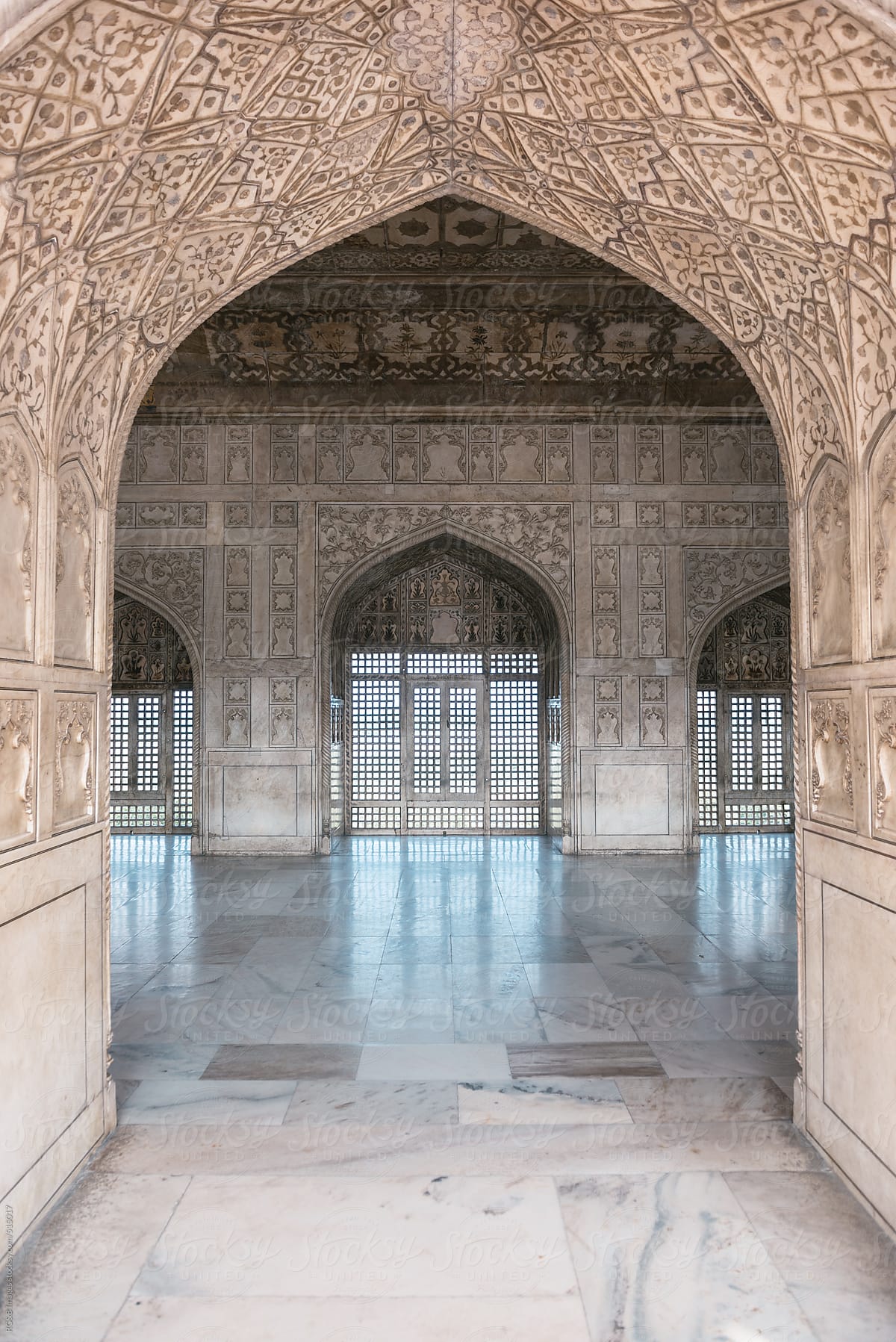 Architecture detail in Agra Fort