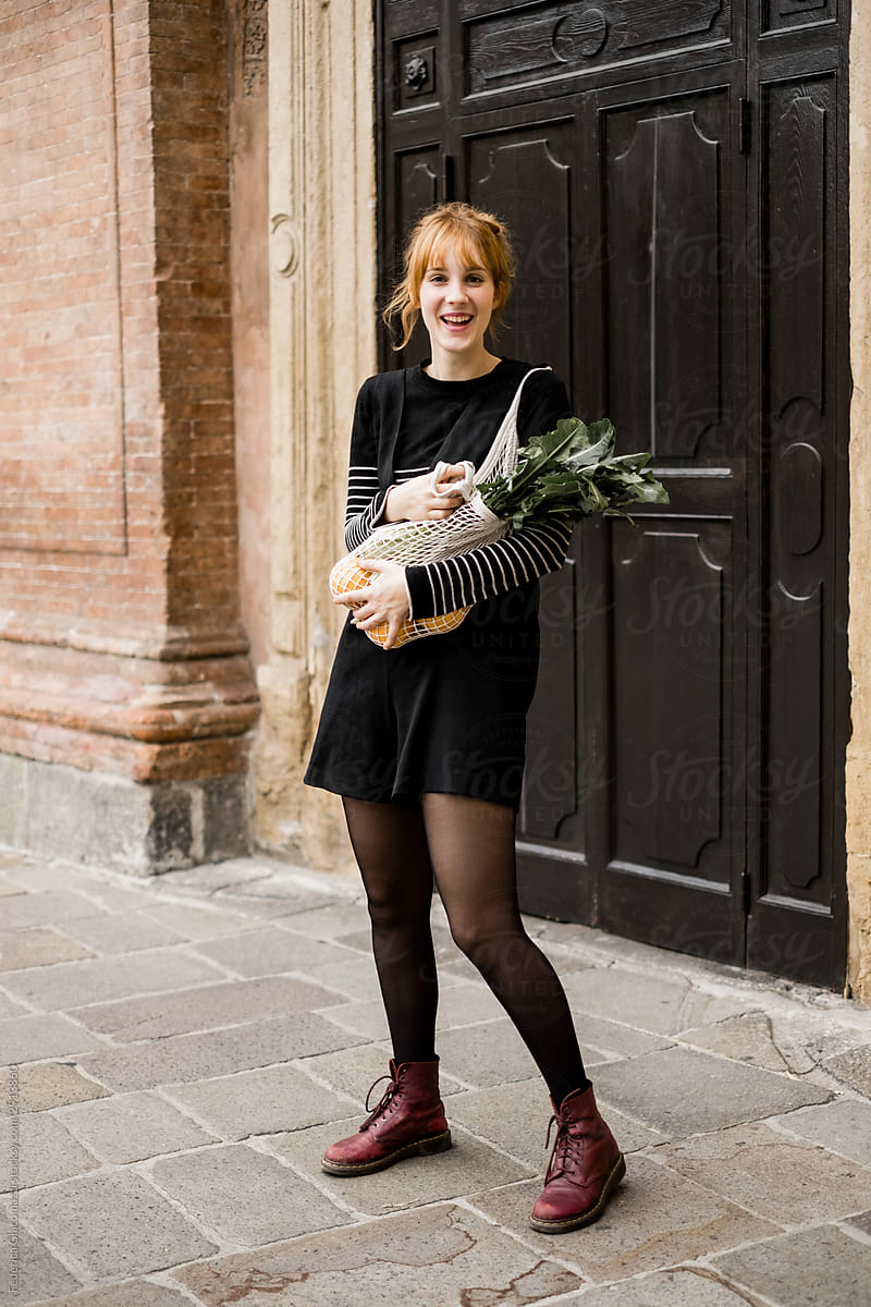Young Ginger Girl in Padua, Italy
