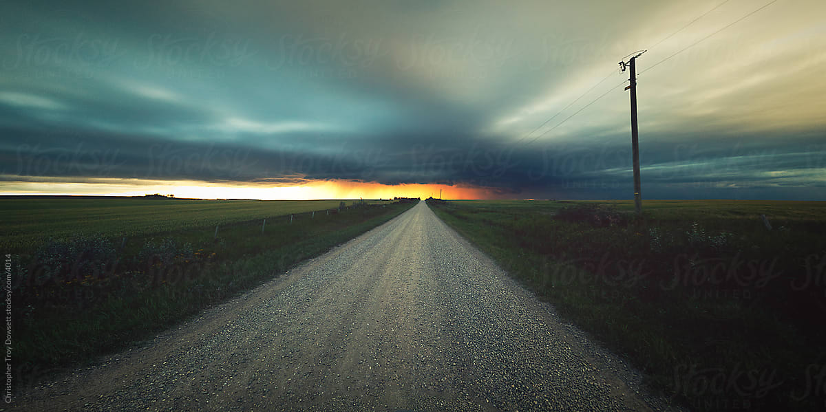 Rural Alberta country road