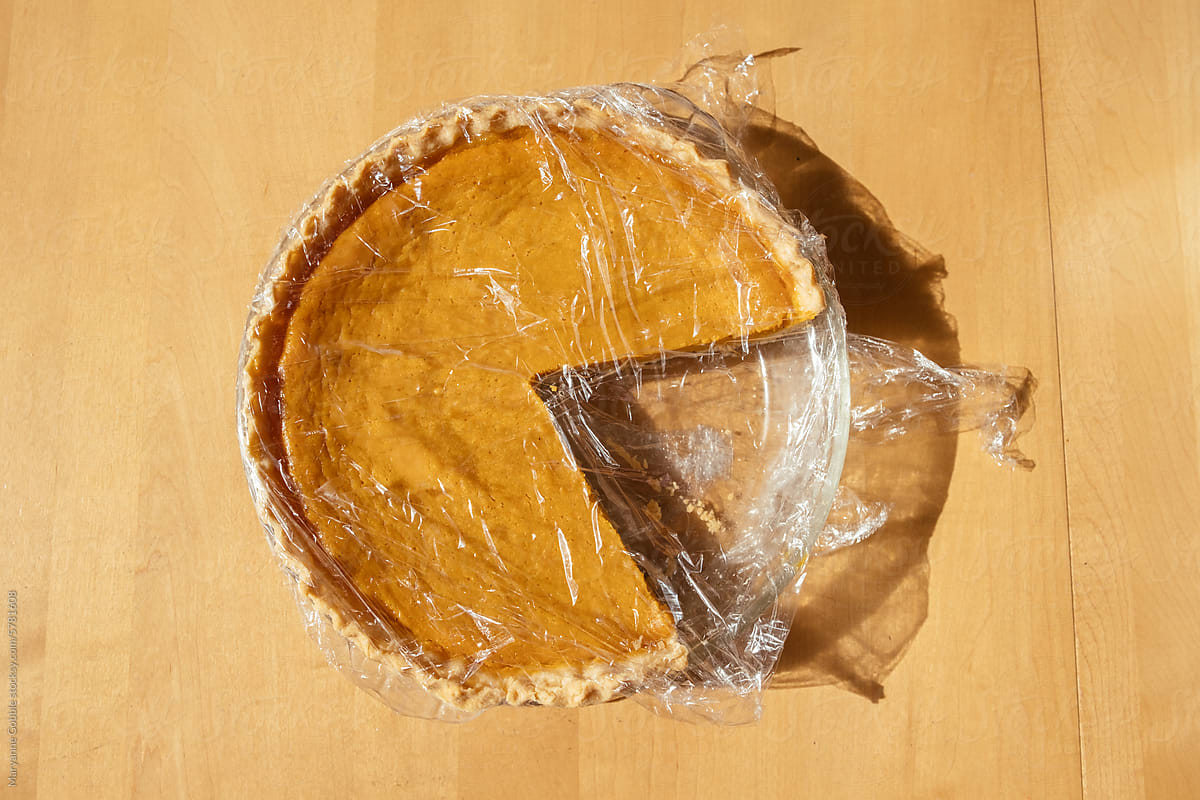 Leftover Food Holiday Pie in Plastic Wrap