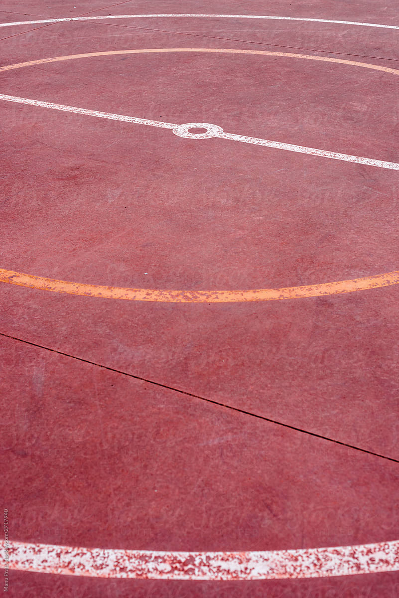 Abstract lines in basketball court