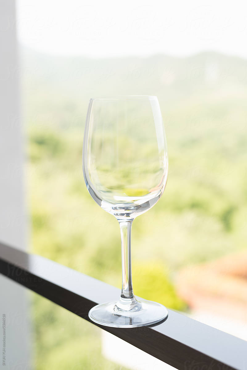 Wine glass in hotel