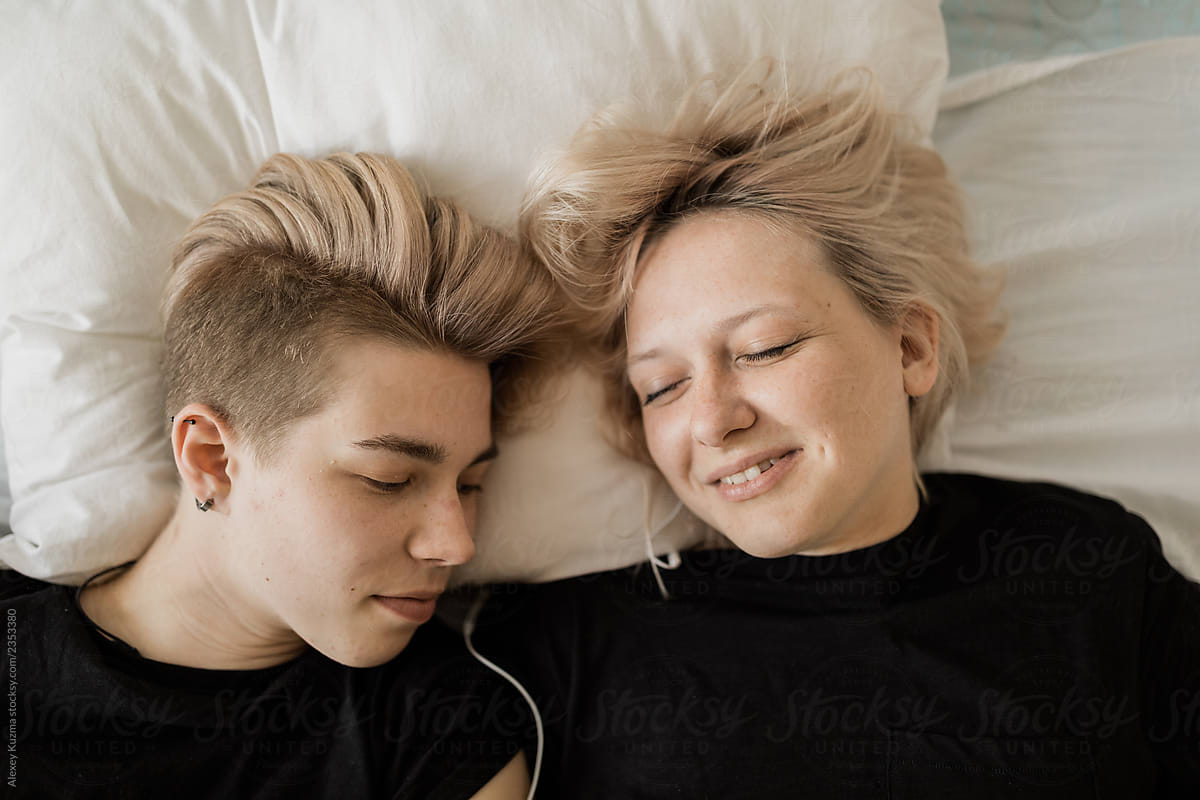 Real Lesbian Couple In Love By Stocksy Contributor Alexey Kuzma