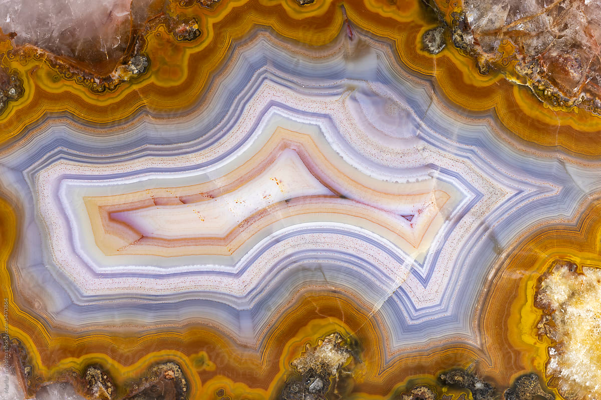 Structural Detail In A Moroccan Agate