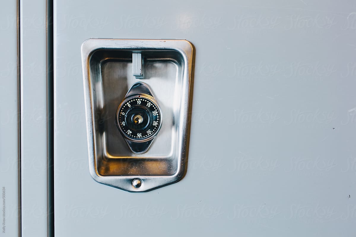 combination lock on a locker