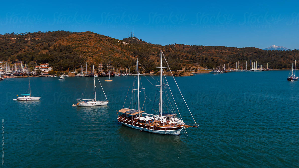 Luxury Sailboat in Turkish marina