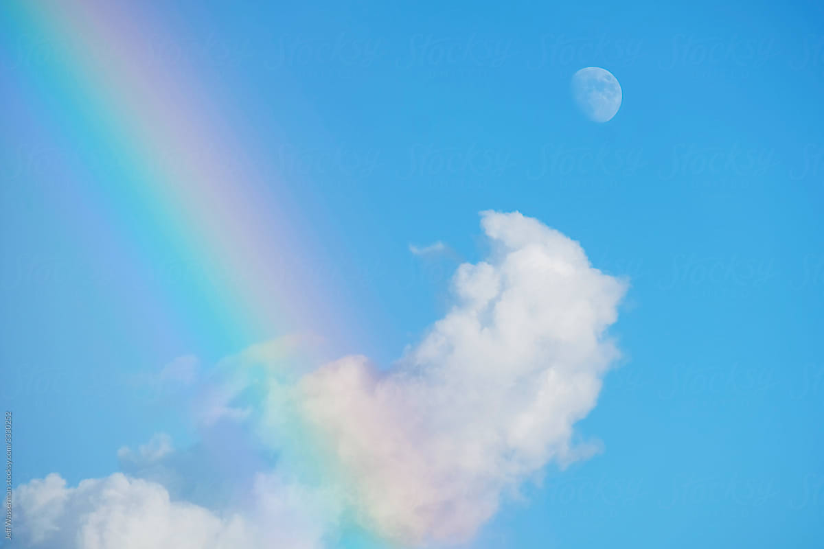 Rainbow and Moon