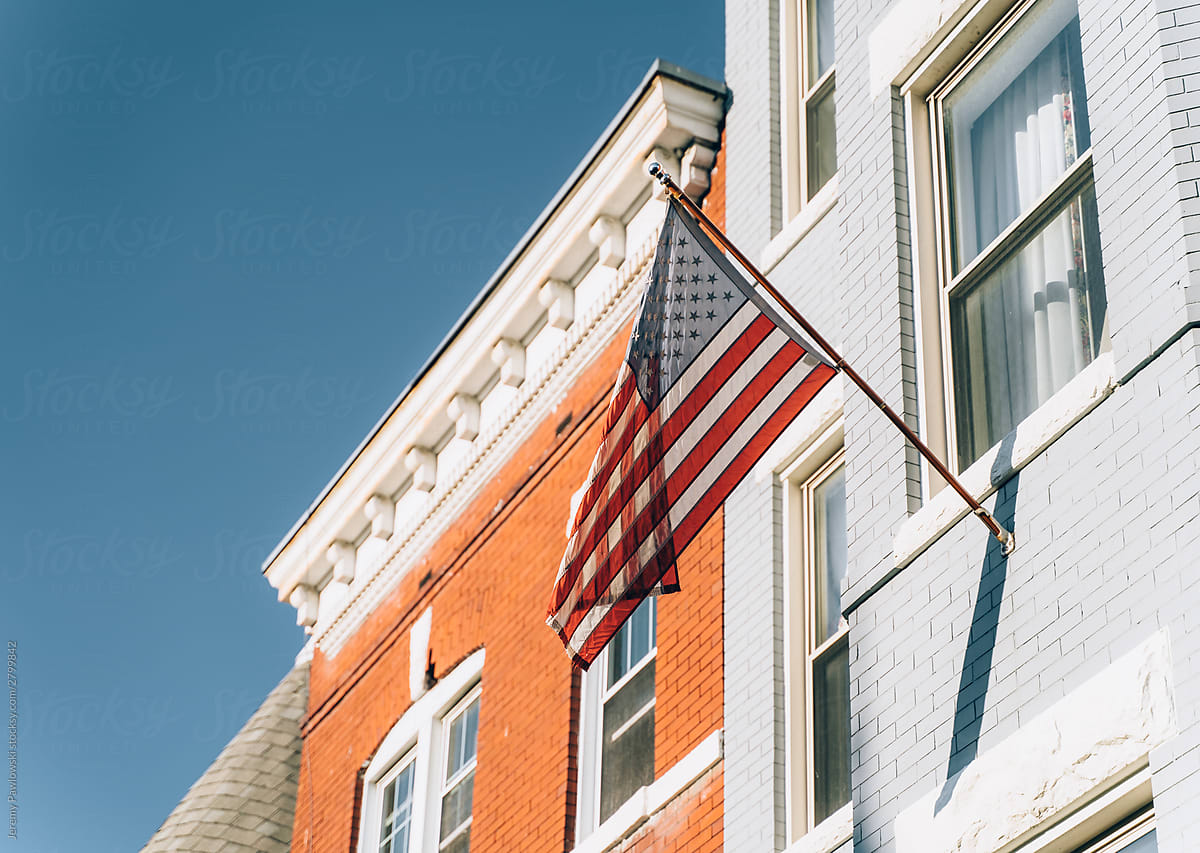 American Flag On Home