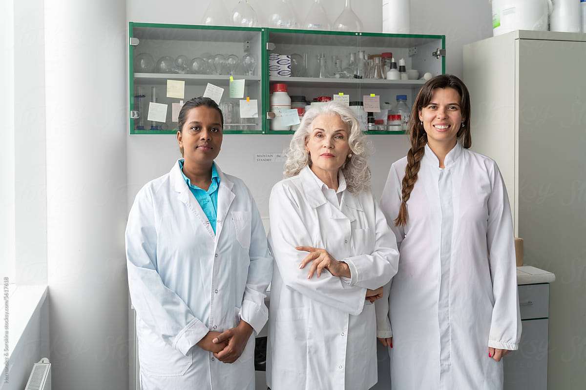 Group Of Female Scientists In Modern Laboratory