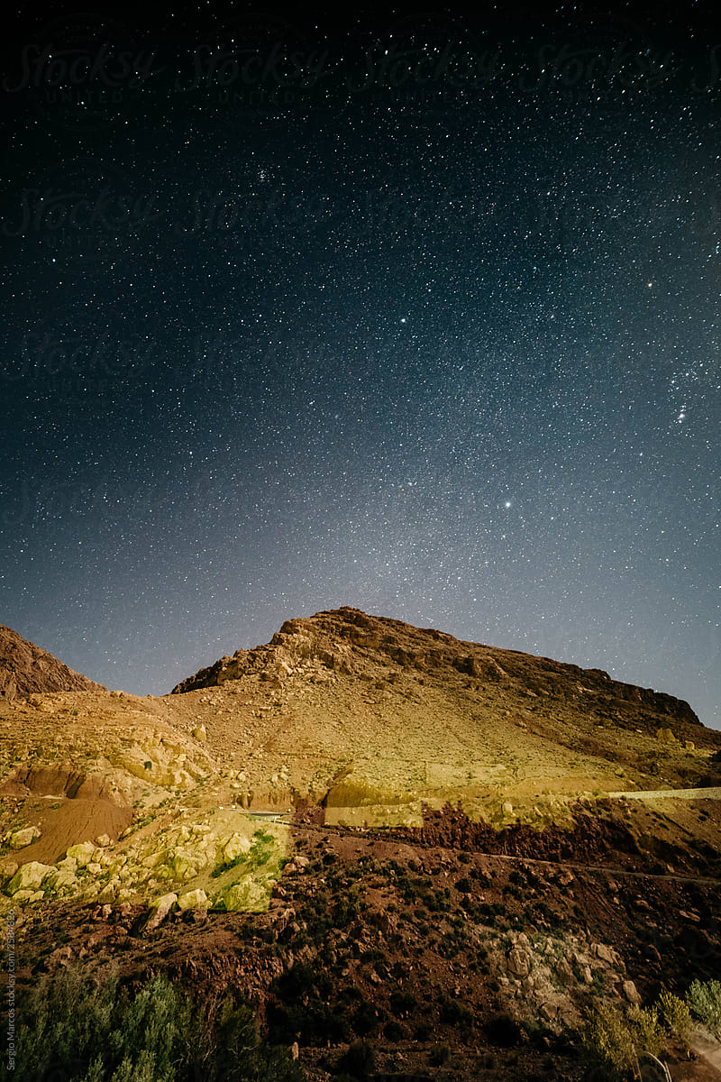 Starry night at Dades Gorges, Morocco