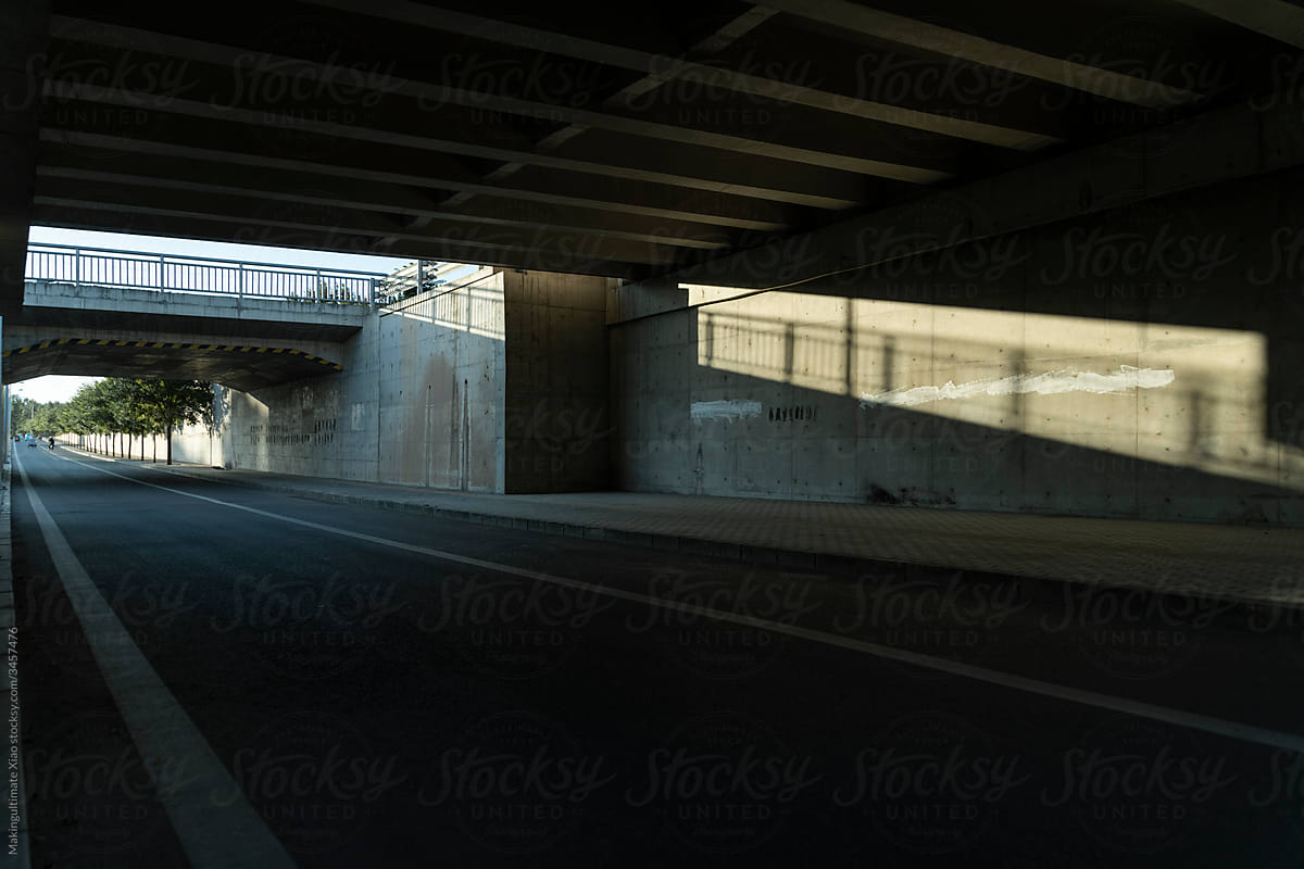 tunnel under a bridge