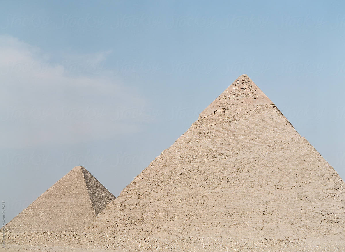 the great pyramids at Giza Egypt