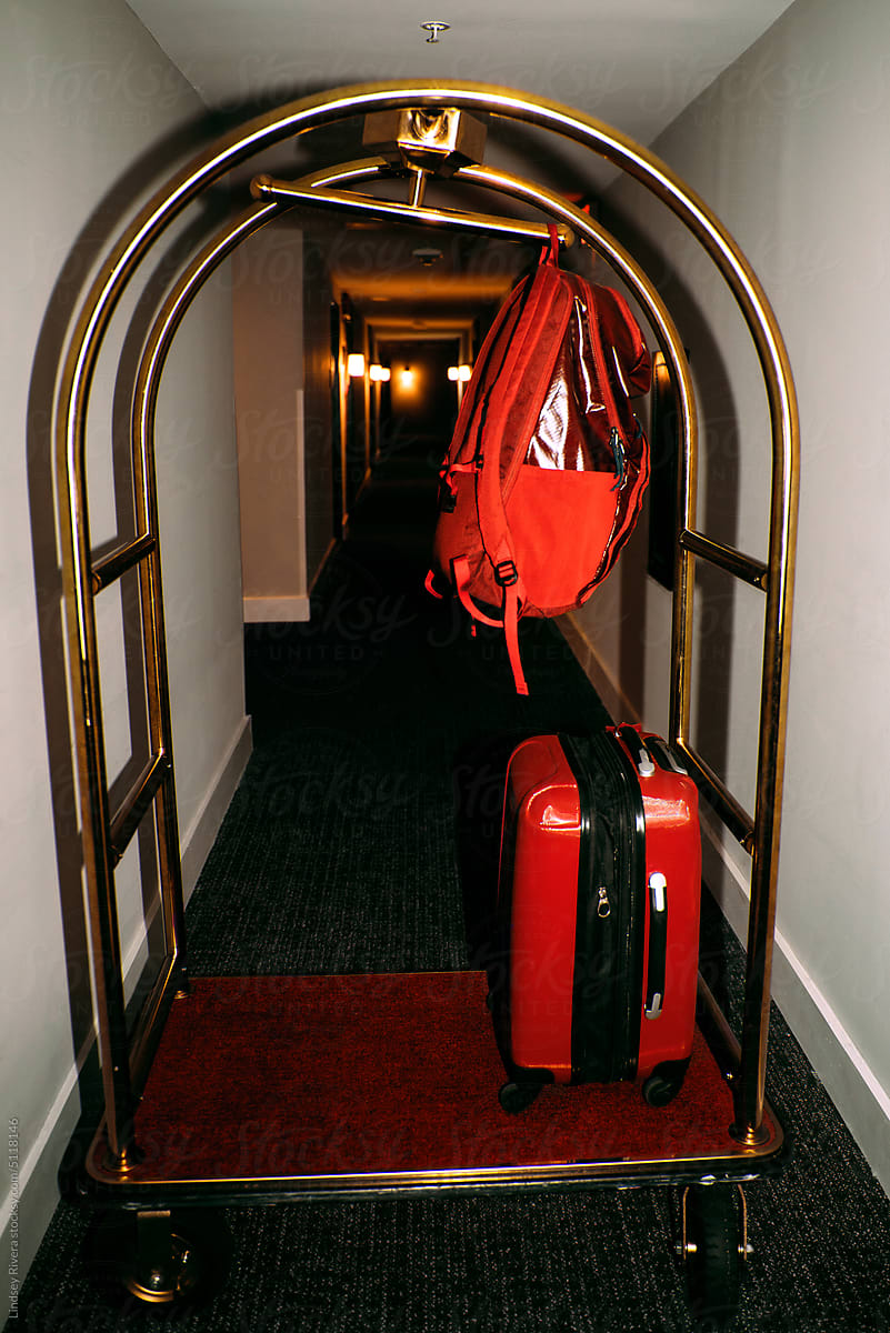 Hotel Luggage Cart Carrying Bags