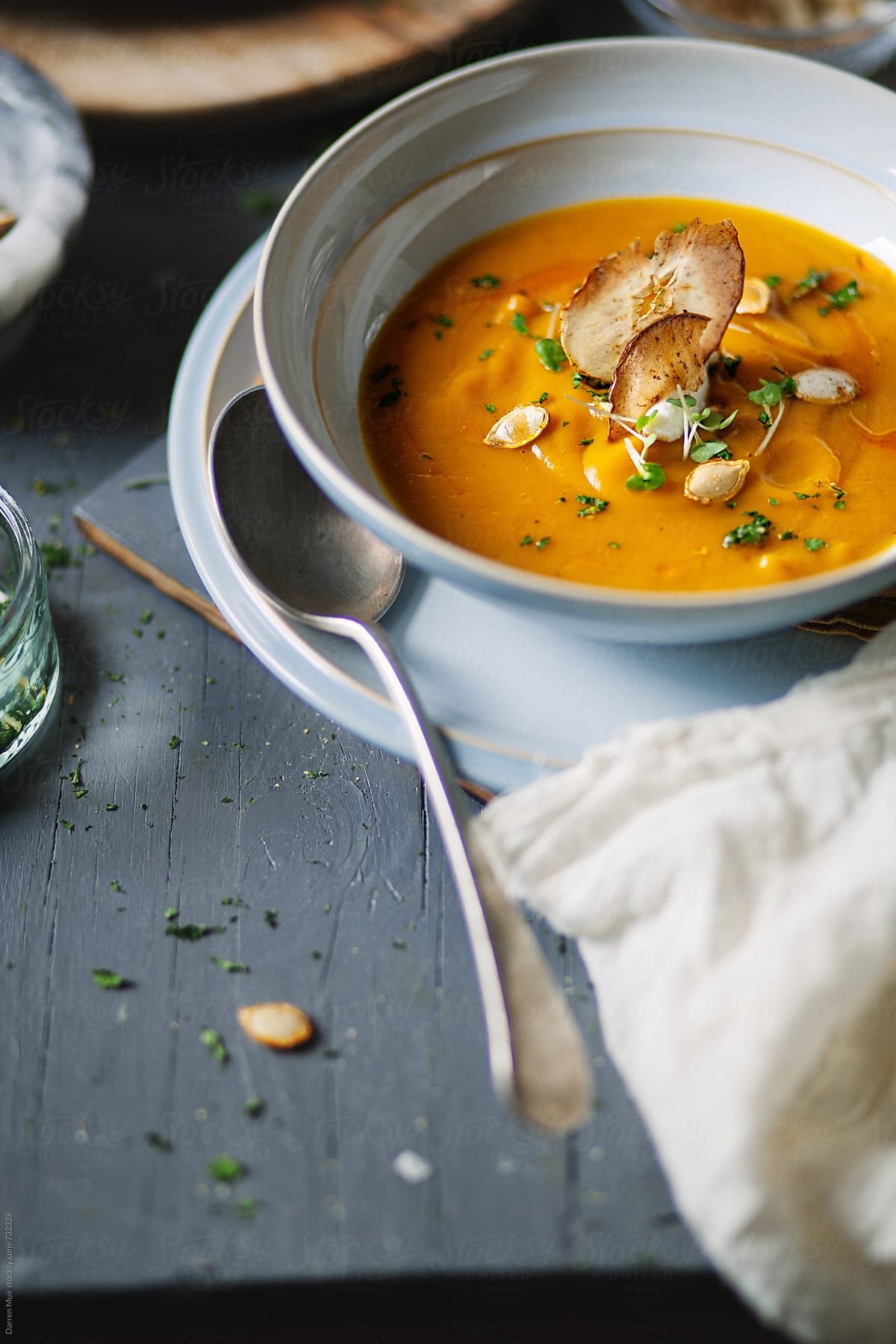 Homemade gourmet 30 minute squash soup.