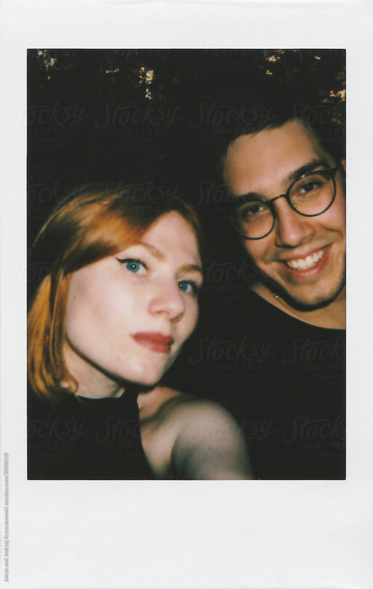Instax Selfie of the Happy Couple on the Holidays