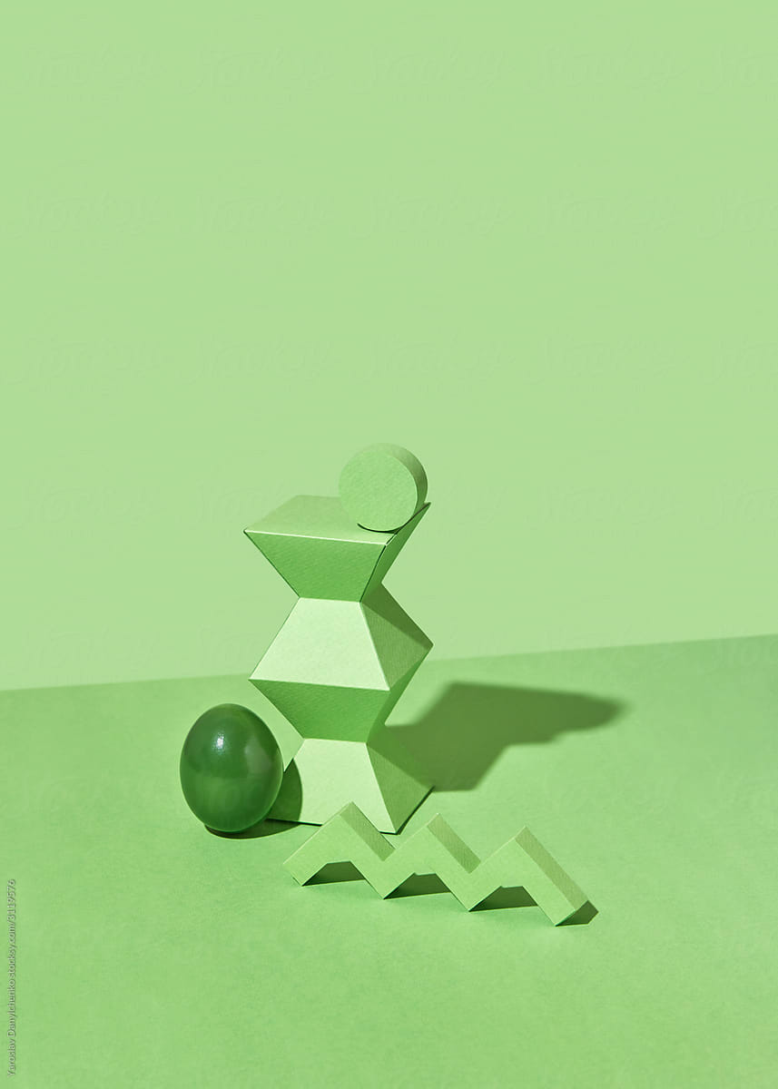 Creative geometric Easter composition.