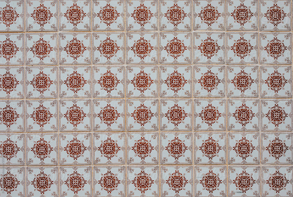 Lisbon Retro Tile Fasade Background
