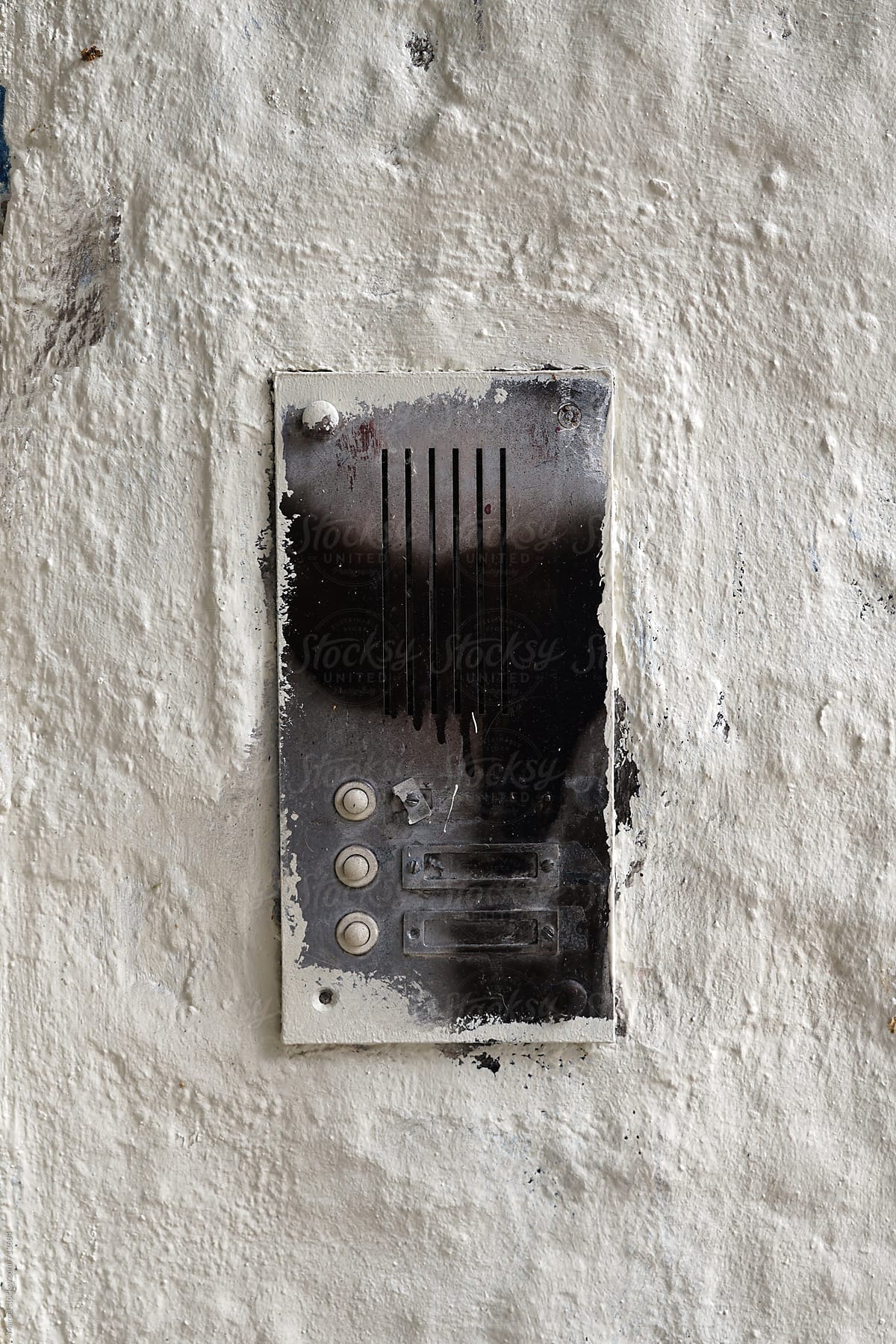 Doorbell on a wall