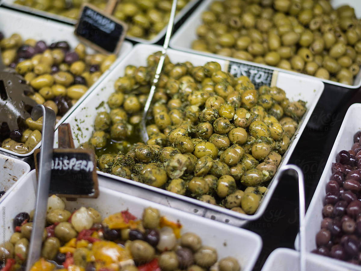 Pickled olives variety on sale