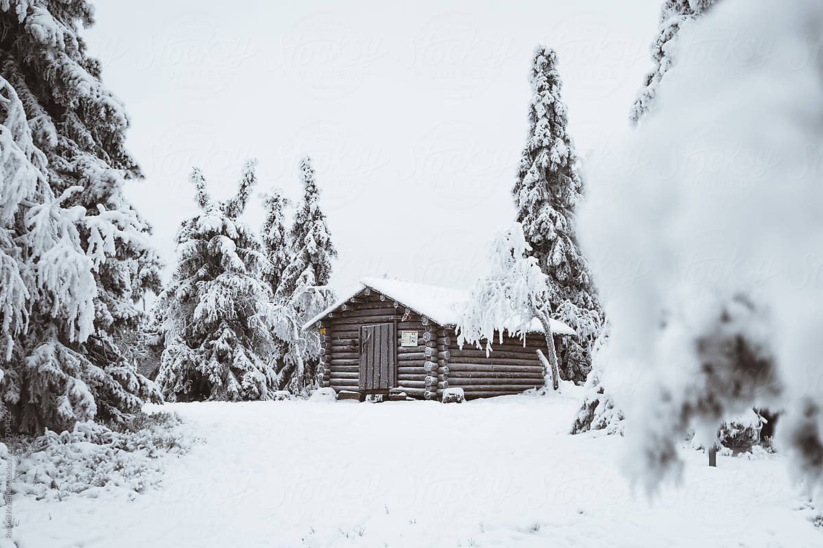 Winter Landscape Hut