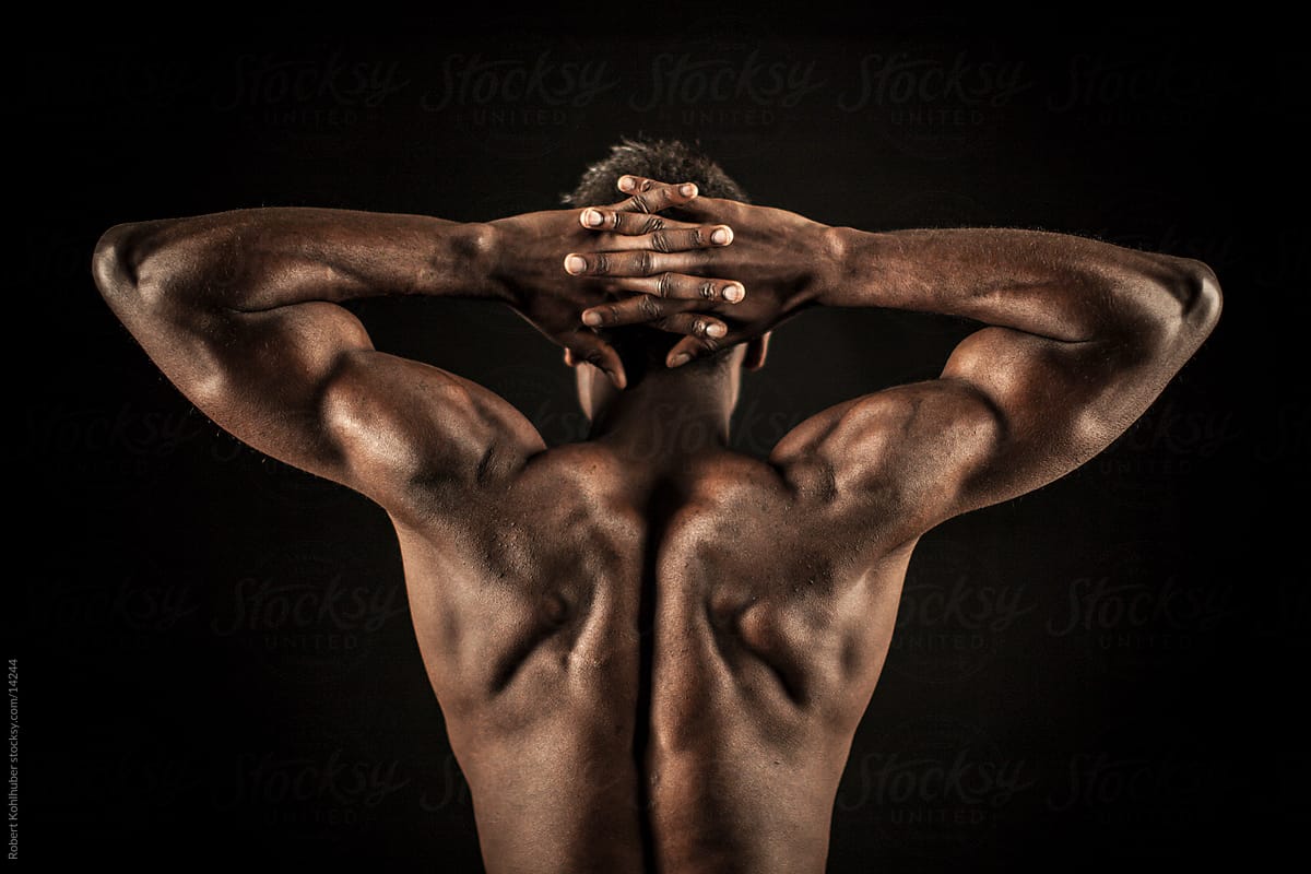 Backside Of Muscular Black Man By Robert Kohlhuber Stocksy United