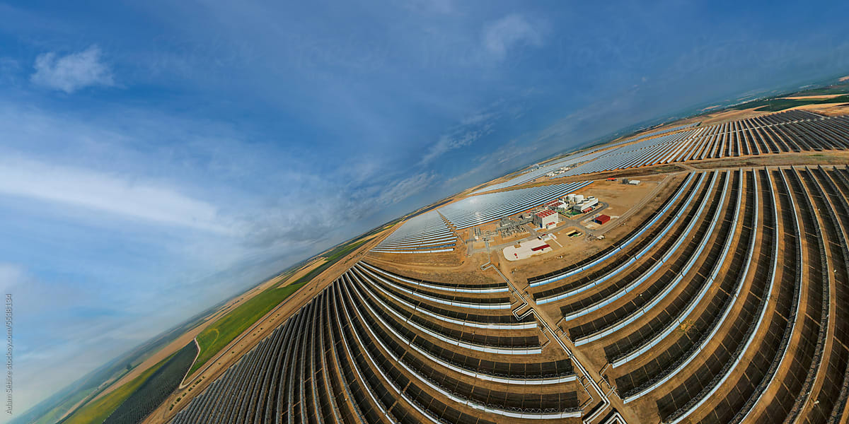 50MW solar power - parabolic trough reflectors - renewable energy