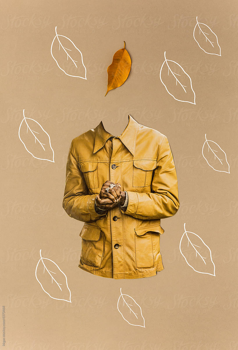 Fall jacket and leaves