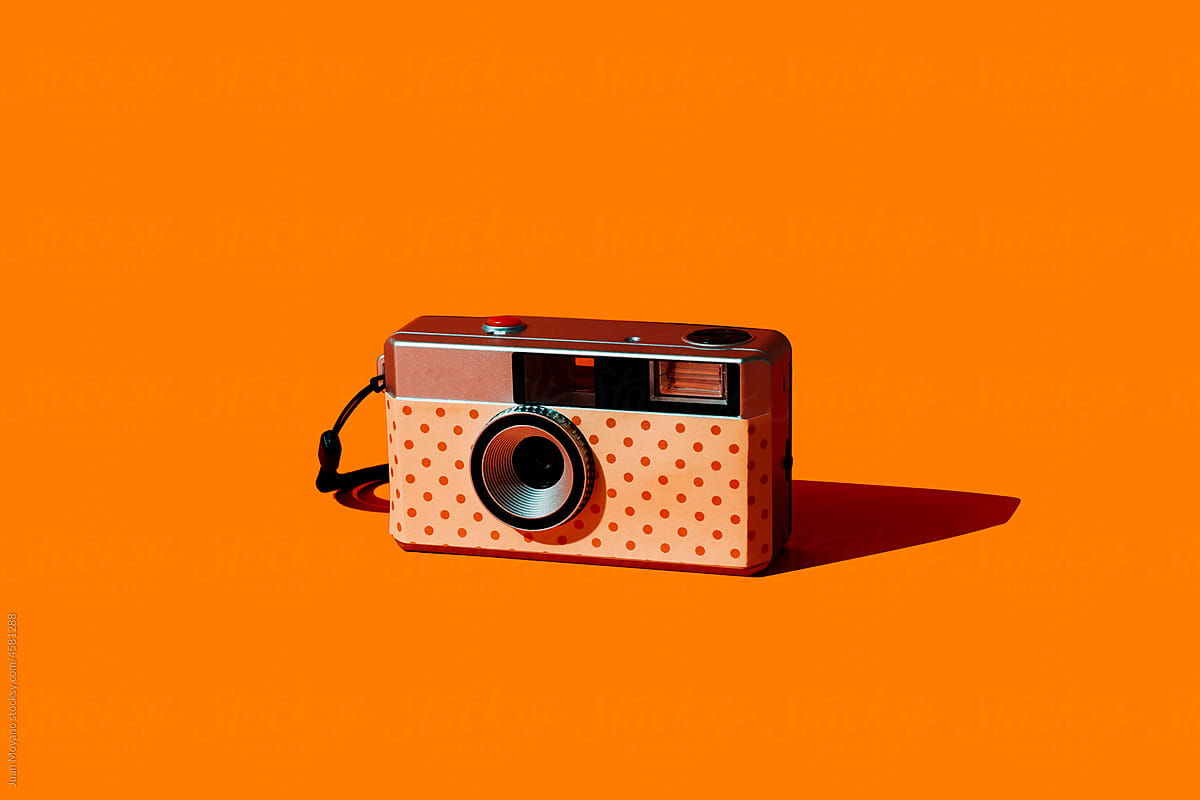 dotted-patterned analog camera