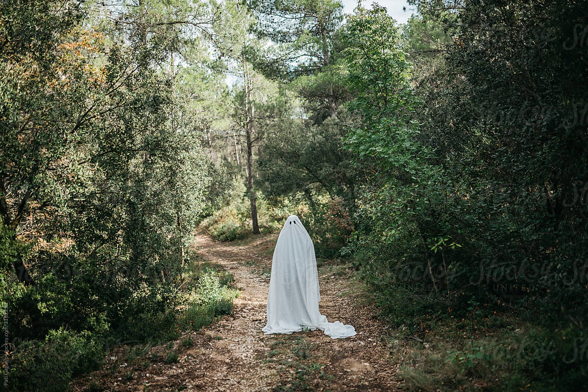 Ghost in the middle of the woods.
