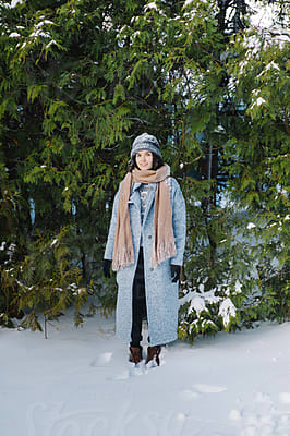 Three Women In Warm Clothing In Winter by Stocksy Contributor Duet  Postscriptum - Stocksy