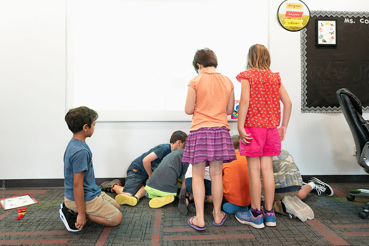 Students in classroom at STEAM summer camp