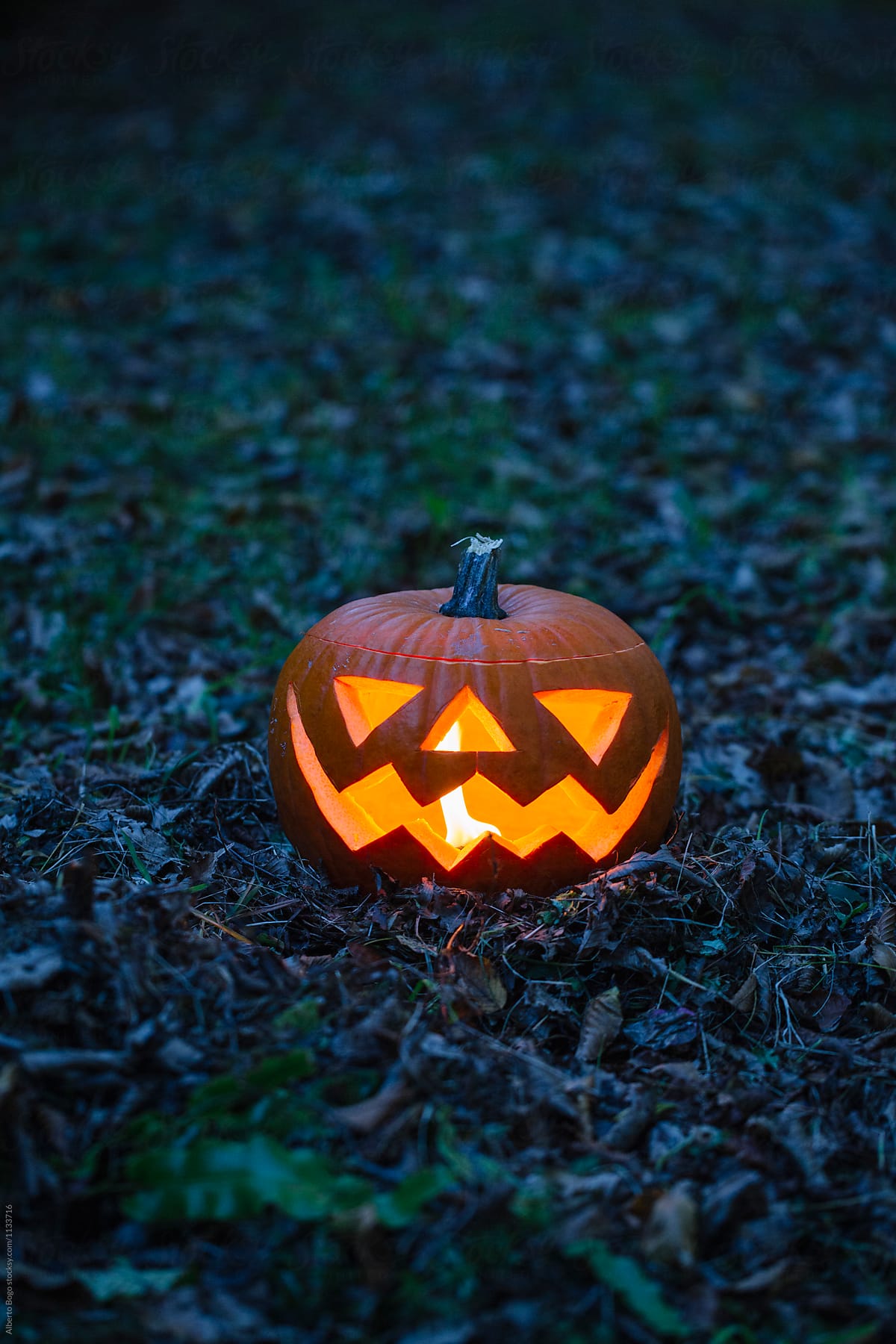 Halloween scary pumpkin