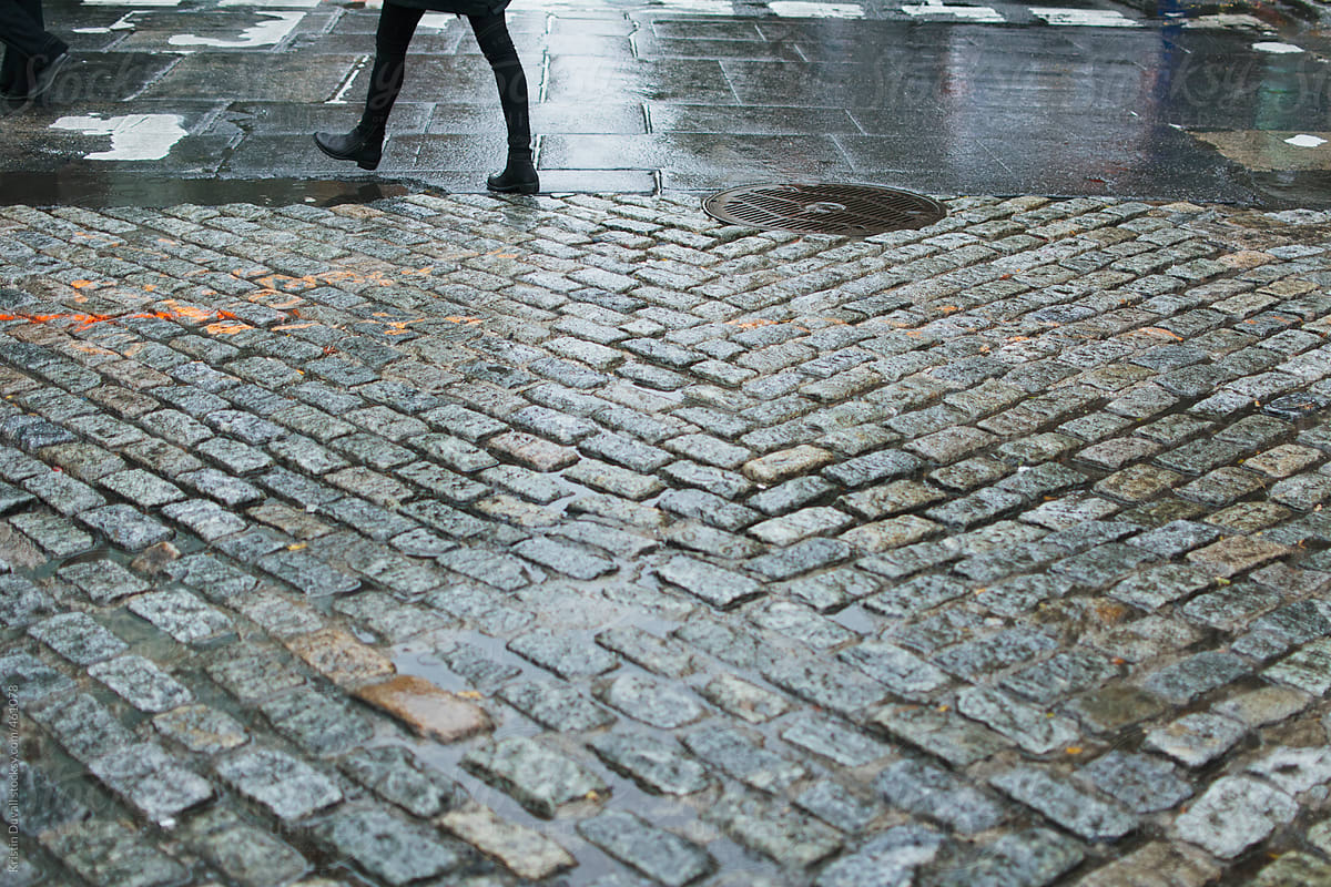 New York City cobblestone street
