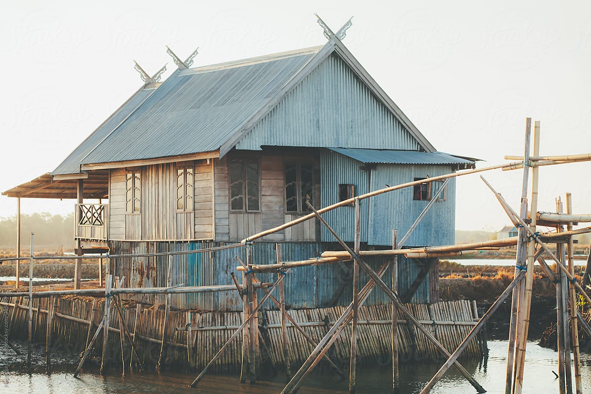Fisherman\'s House in Rural Indonesia