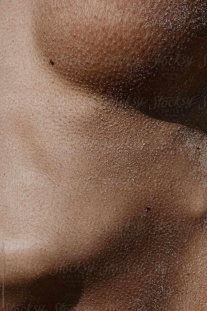 Detail-Close up white skin texture