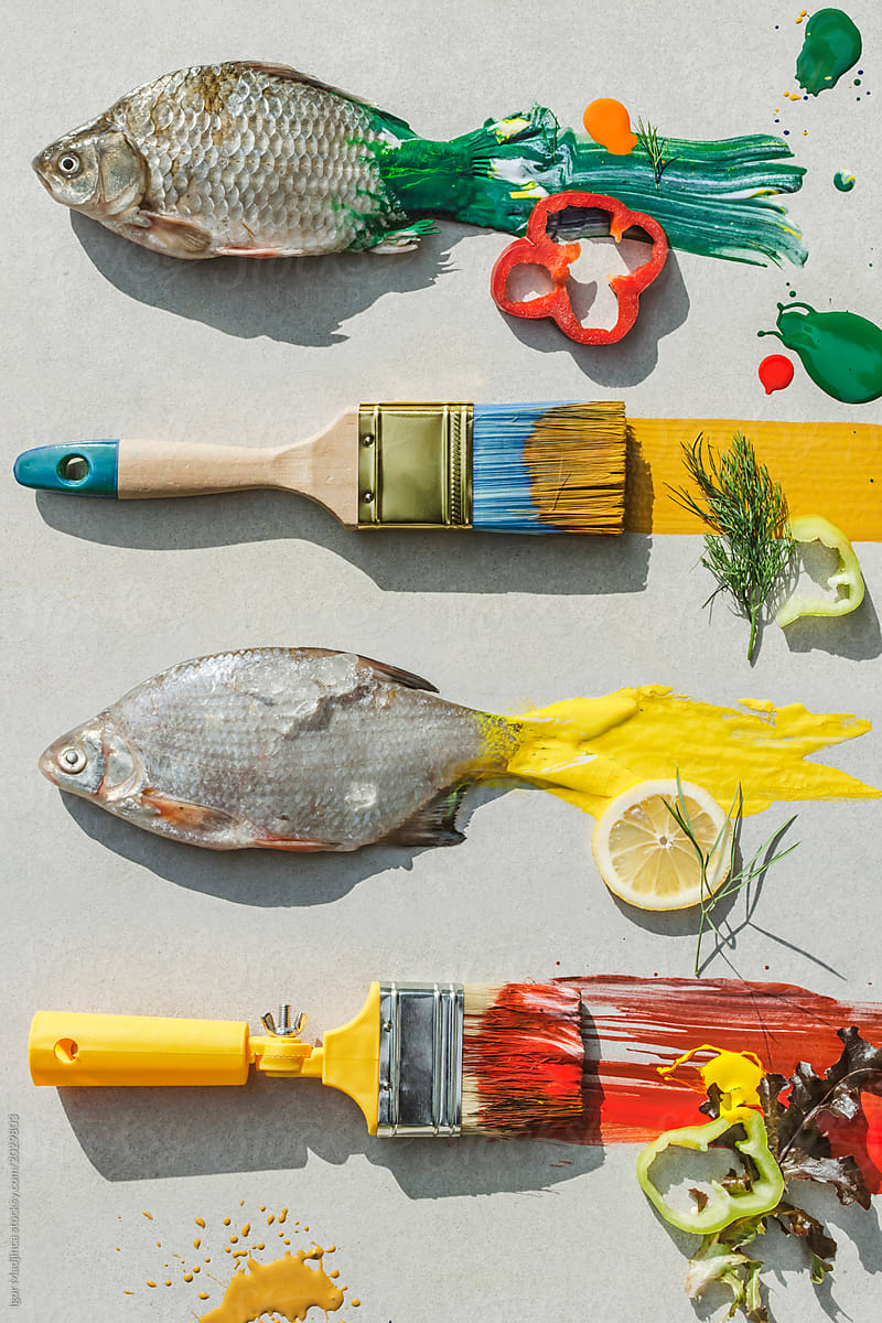 fish,colorful,paint,art,