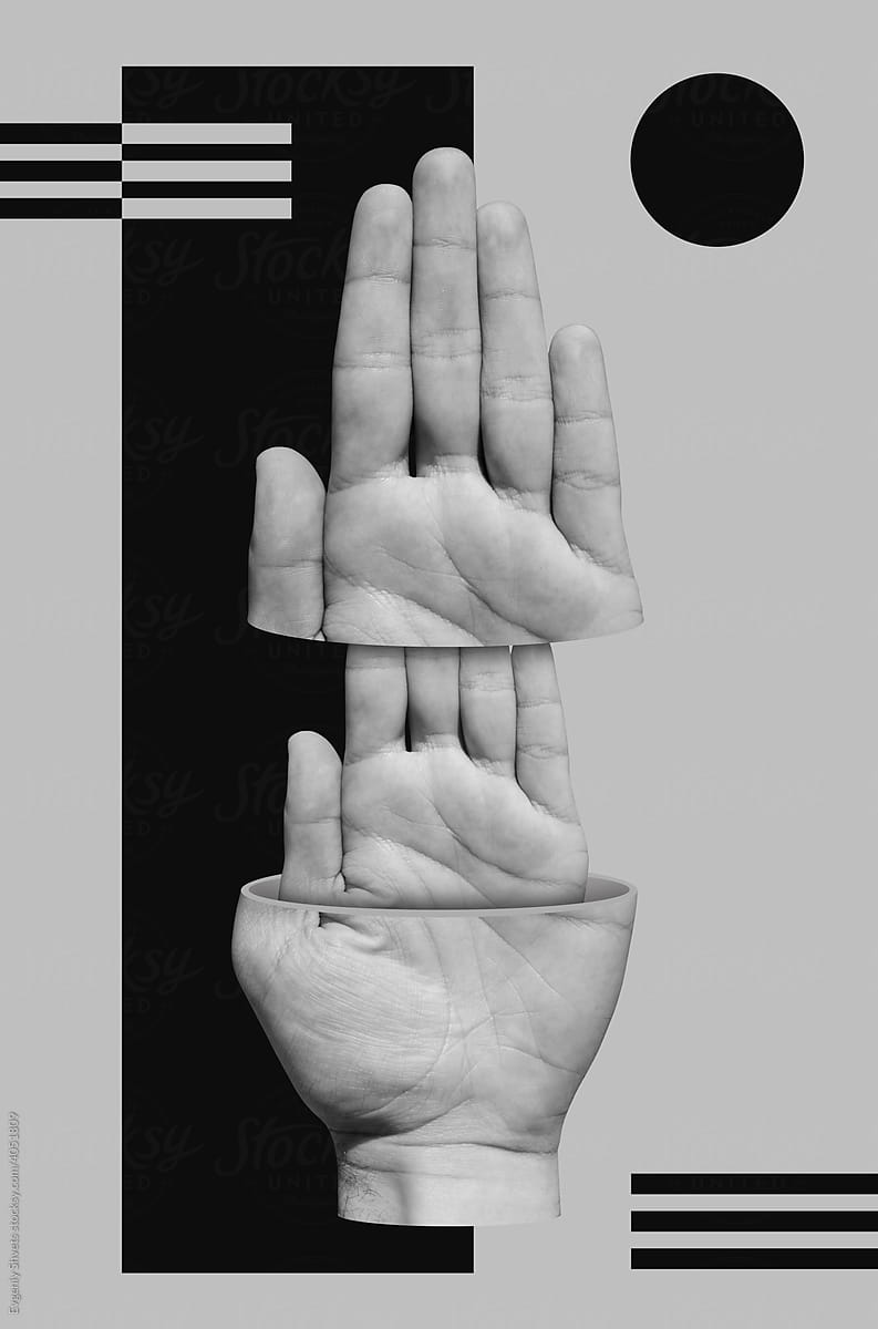 Divided hand with hand inside