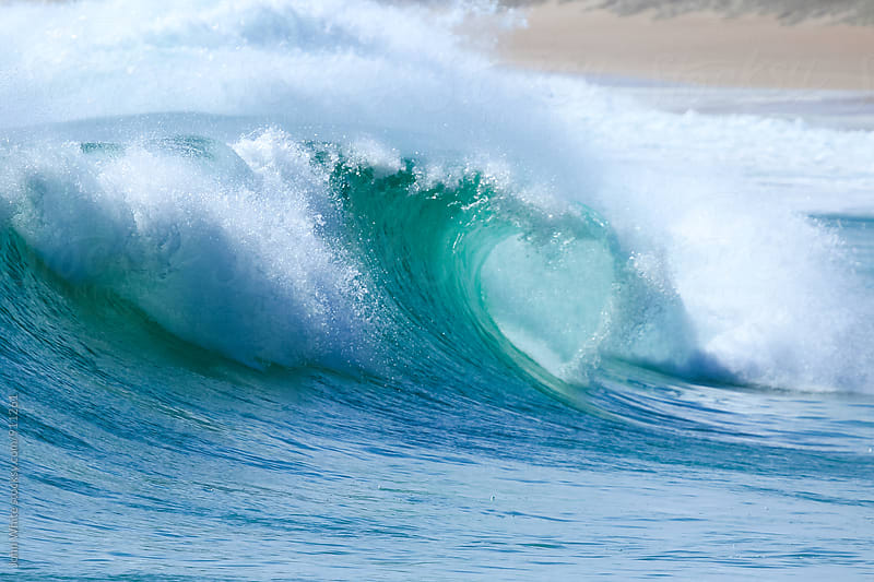 Wave breaking. Australia.