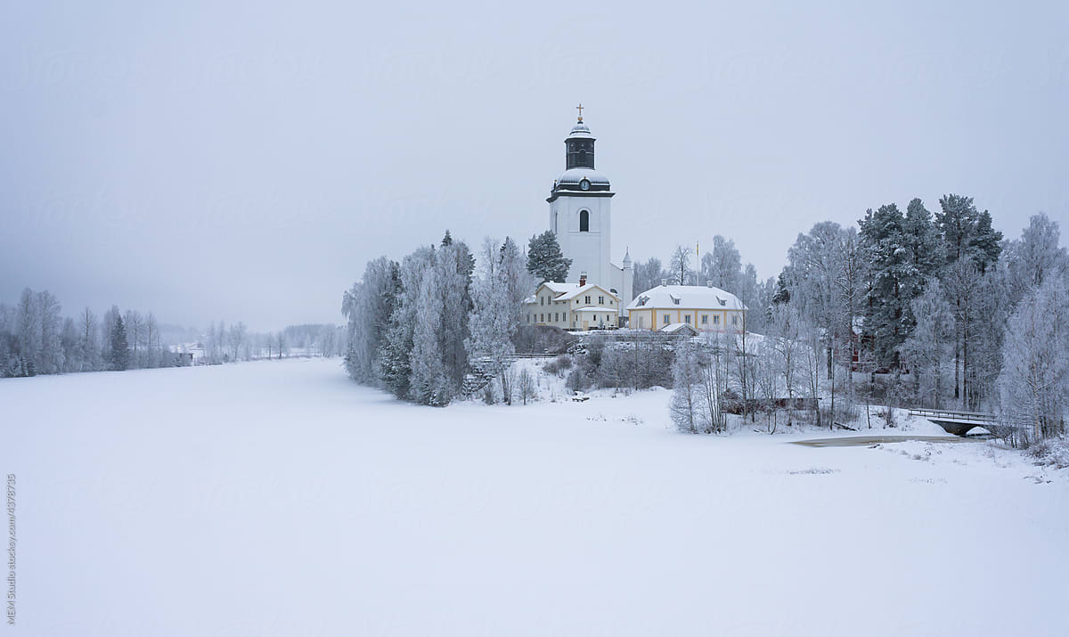 Swedish church in winter
