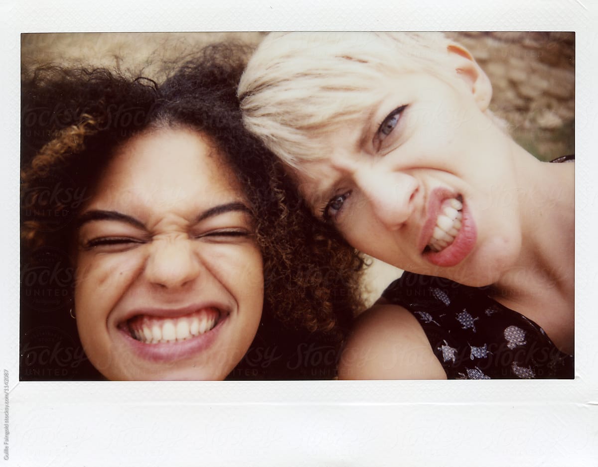 Two Girlfriends Grins Selfie By Stocksy Contributor Guille Faingold Stocksy 
