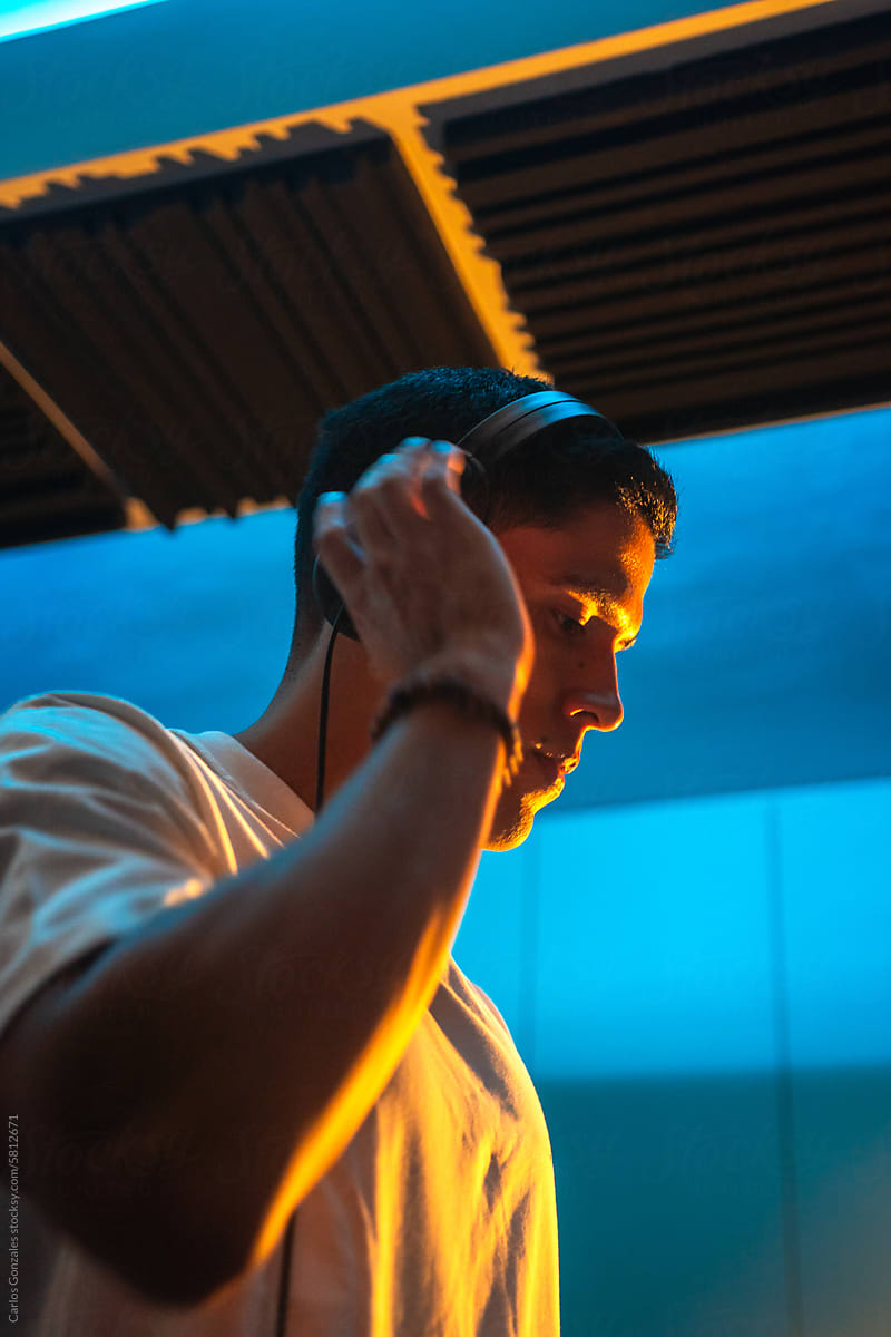 Music DJ with Headphones