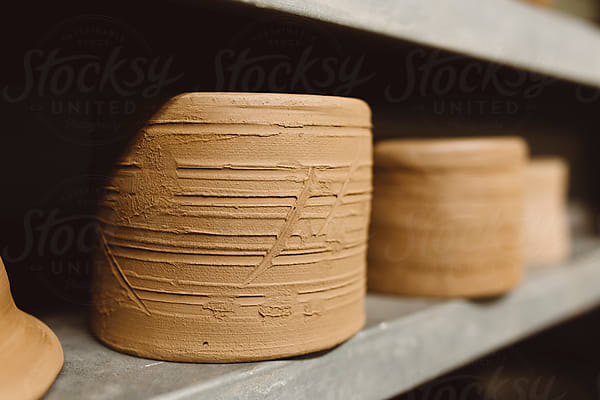 Clay Mugs With Glaze Designs by Stocksy Contributor Carey Shaw - Stocksy
