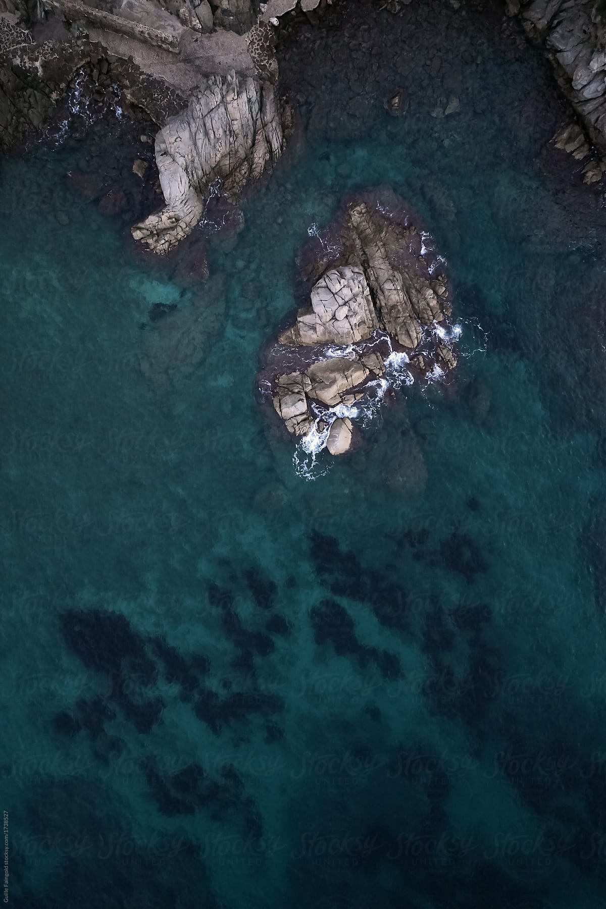 Drone view from mediterranean sea