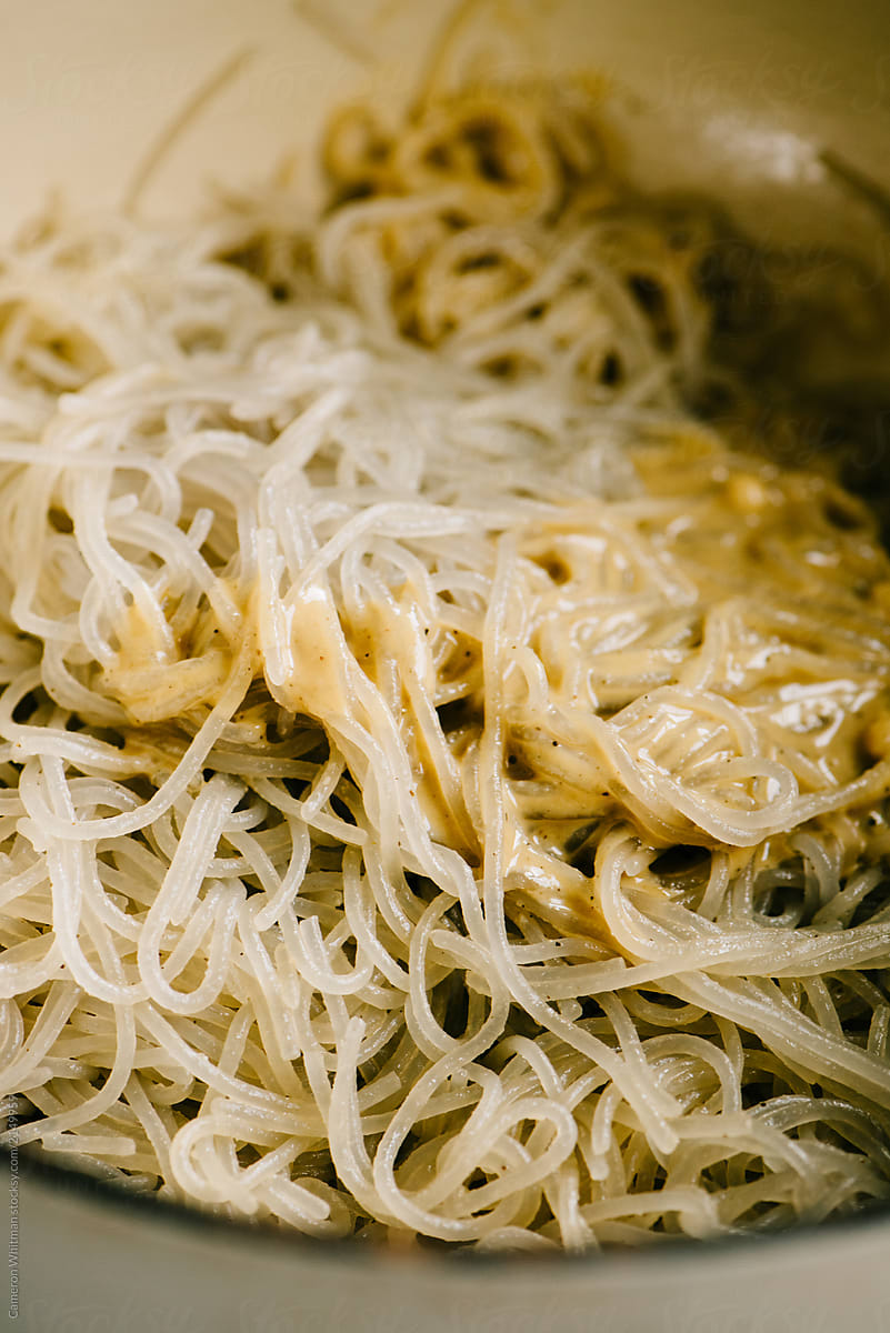 Glass noodles tossed in Sesame Ginger Dressing