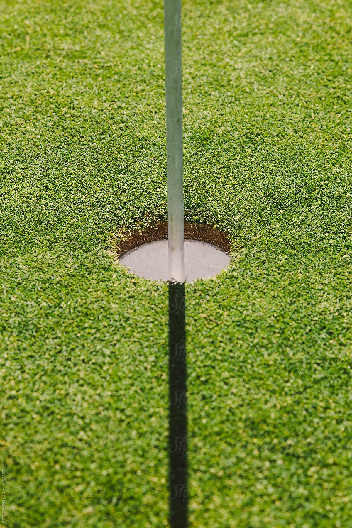 Hole in a Golf Course Background
