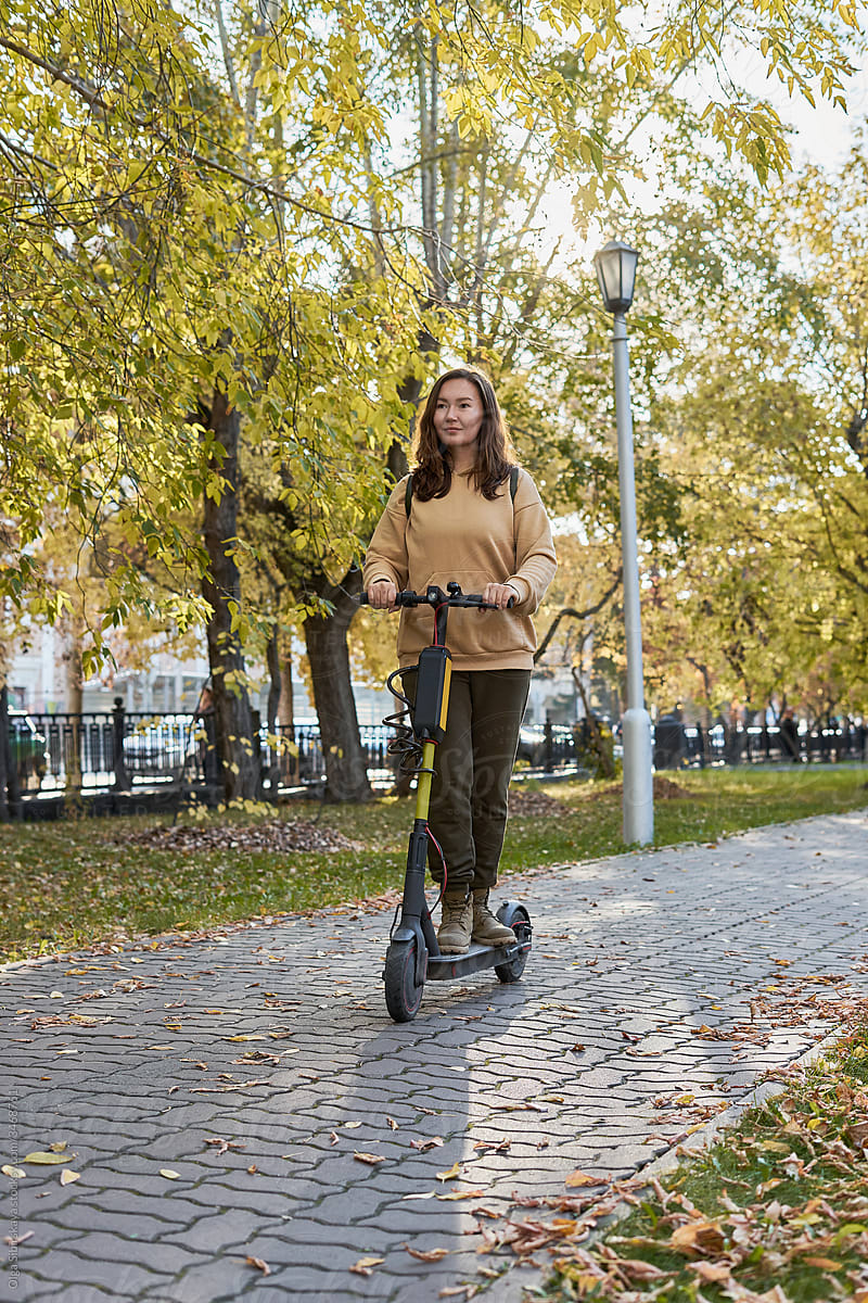 Eco-friendly commuting on e-scooter