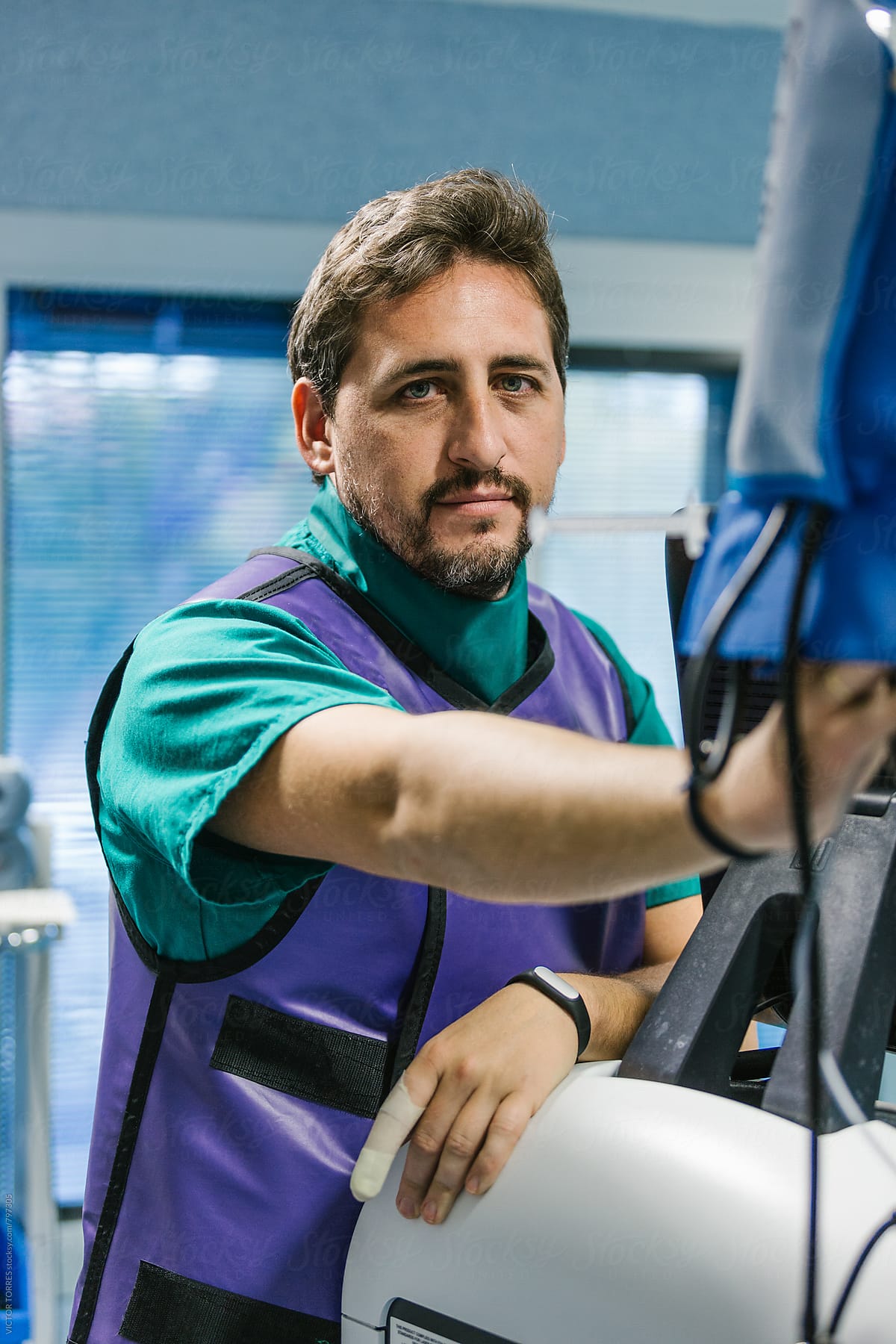 Anesthetist Concentrated At Work By VICTOR TORRES