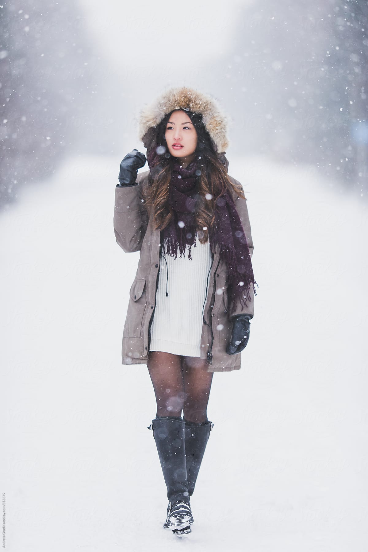 outdoor winter girl