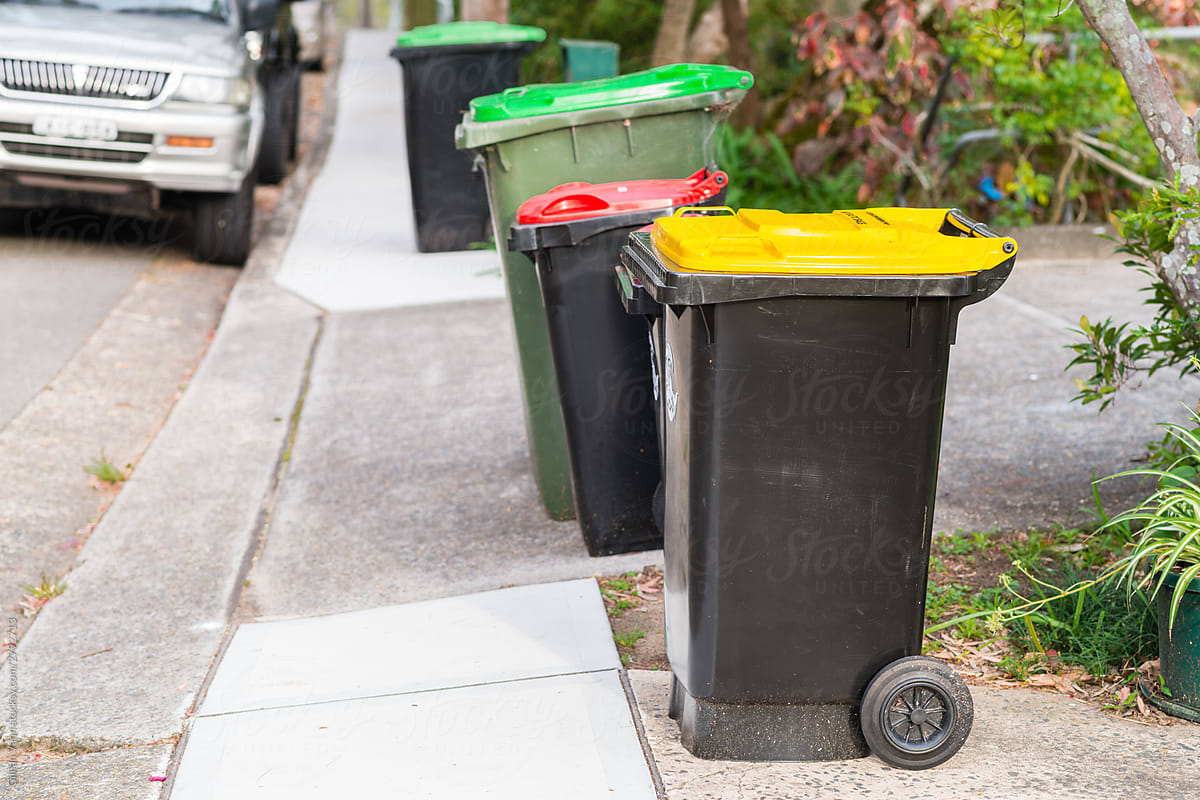wheelie bins out on collection day