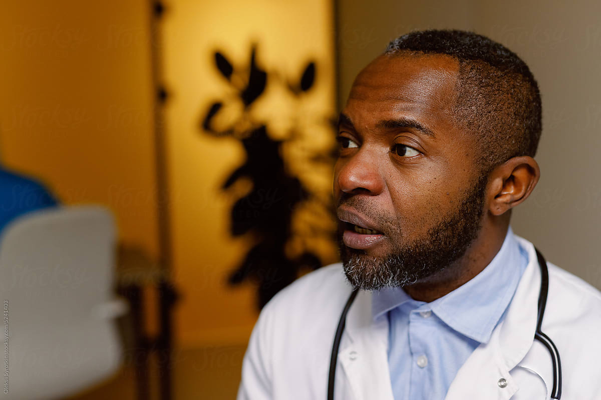 Black physician medicine occupation work indoors